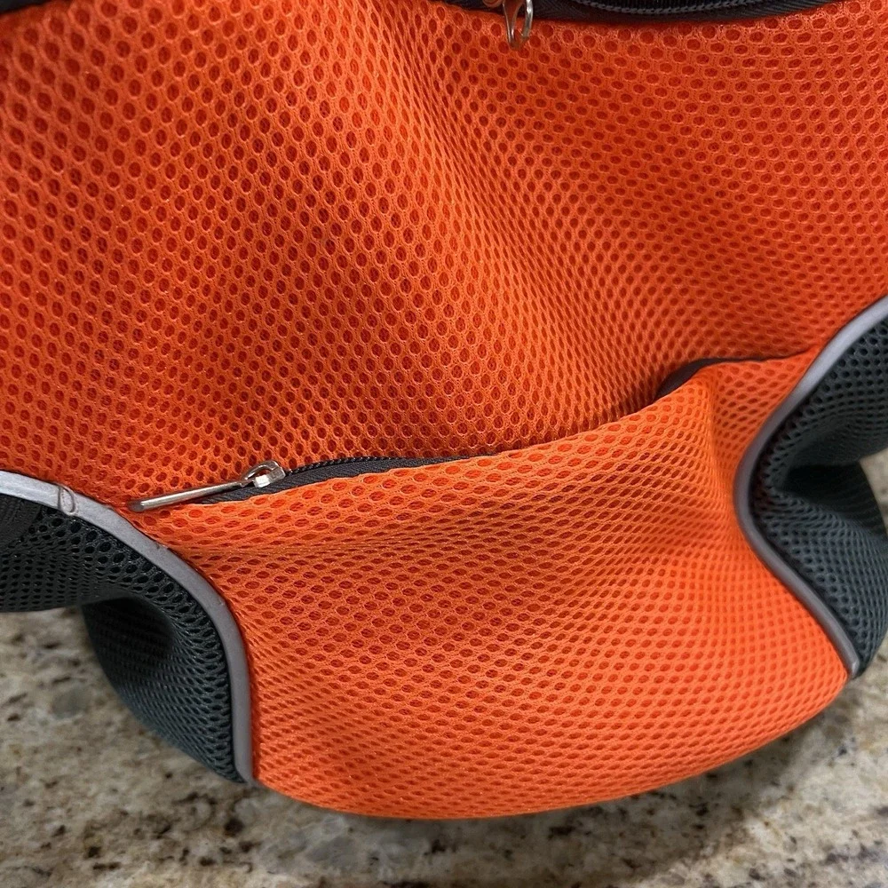 WOYYHO Dog Pet Carrier Backpack Mesh Breathable Head-Out-Orange Large Read